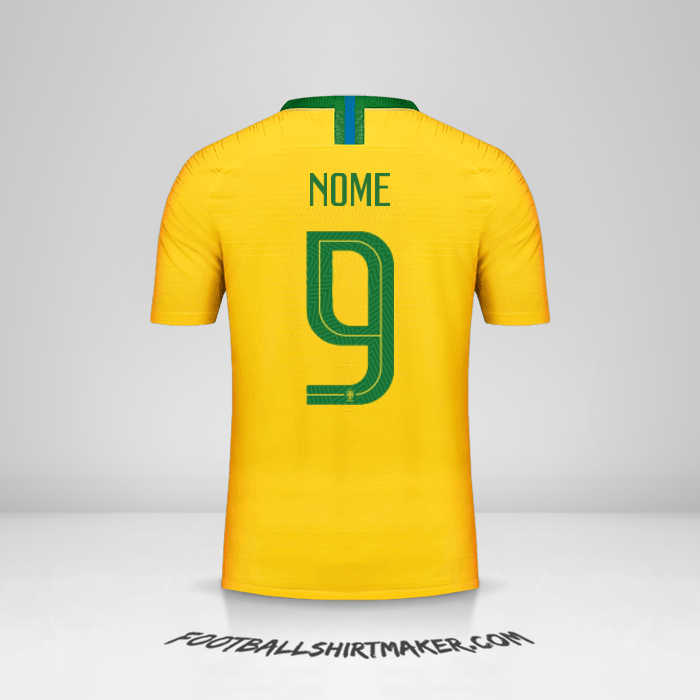 Camisola Brasil 2018 -  nome - 9