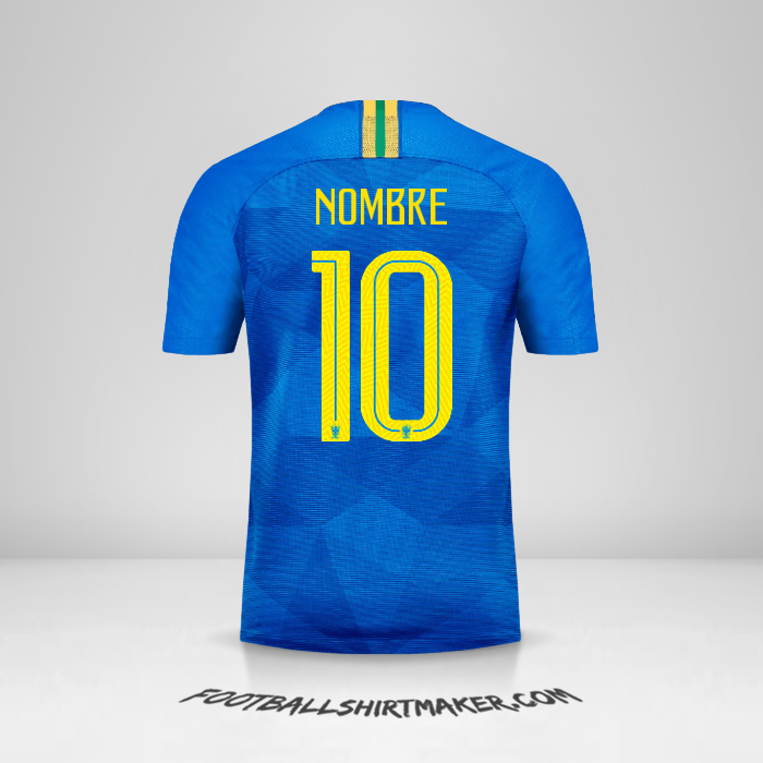 Jersey Brasil 2018/19 Visita -  nombre - 10