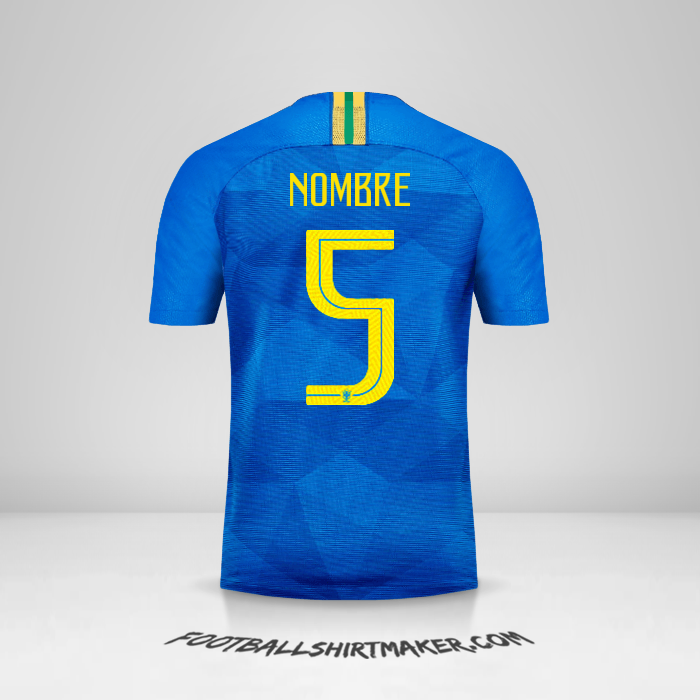 Jersey Brasil 2018/19 Visita -  nombre - 5