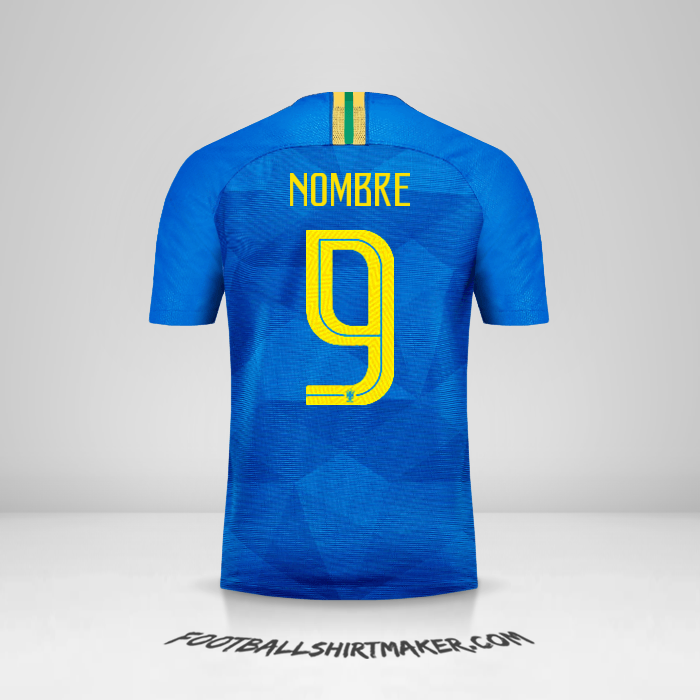 Jersey Brasil 2018/19 Visita -  nombre - 9