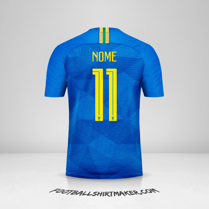 Maglia Brasile 2018/19 Seconda -  nome - 11