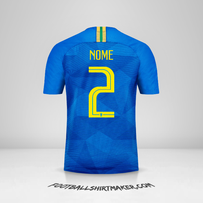 Maglia Brasile 2018/19 Seconda -  nome - 2