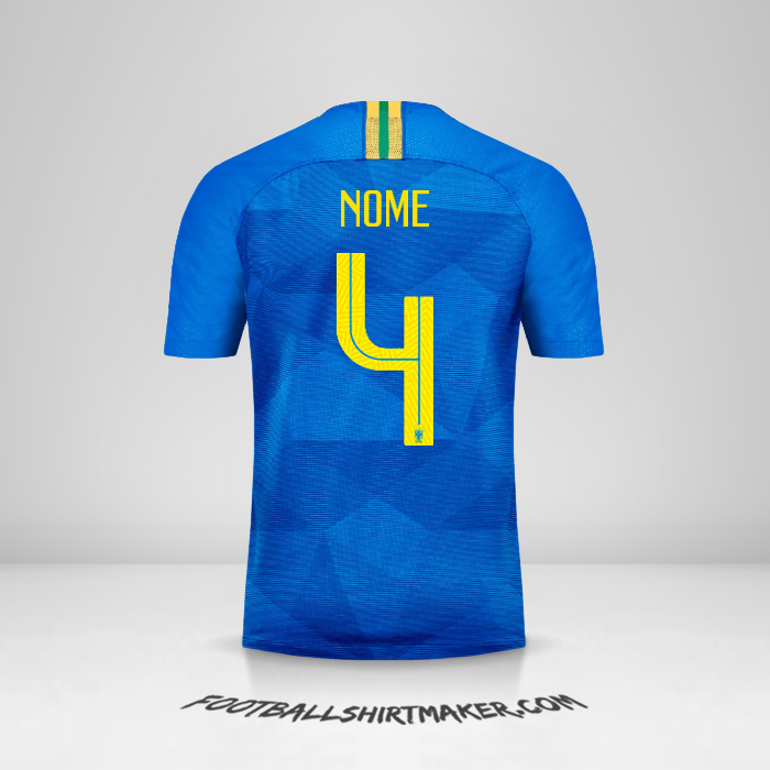 Maglia Brasile 2018/19 Seconda -  nome - 4
