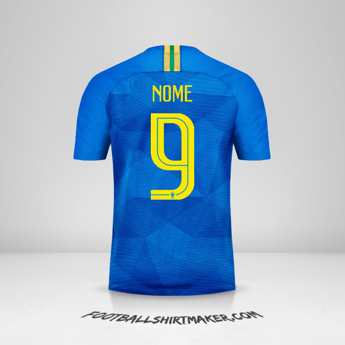 Maglia Brasile 2018/19 Seconda -  nome - 9