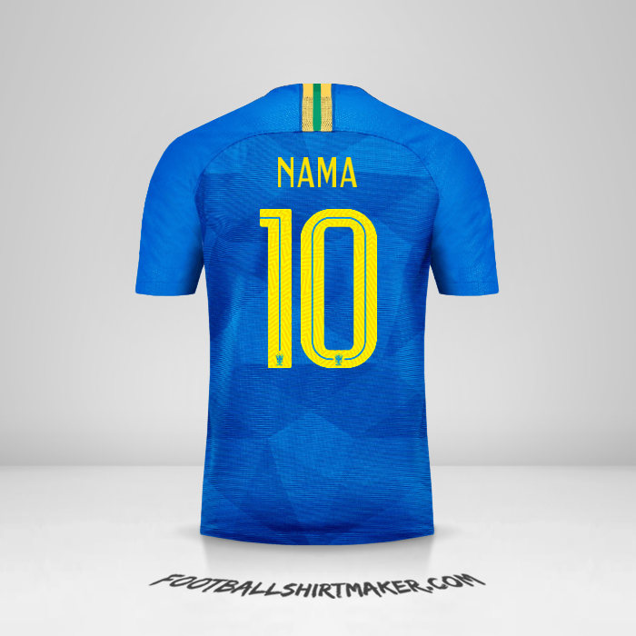 Jersey Brasil 2018/19 Alternatif -  nama - 10