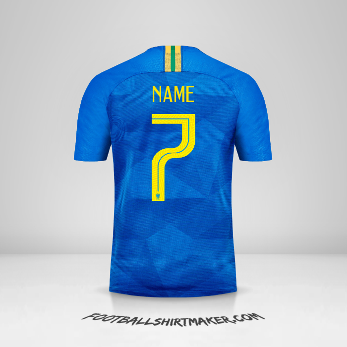 Jersey Brazil 2018/19 Away -  name - 7