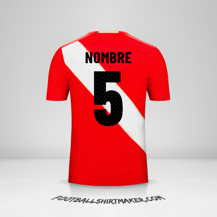 Jersey Peru 2018 Visita -  nombre - 5