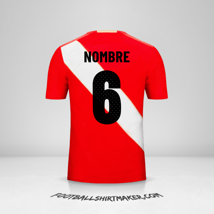 Jersey Peru 2018 Visita -  nombre - 6