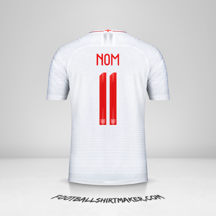 Maillot Angleterre 2018 -  nom - 11