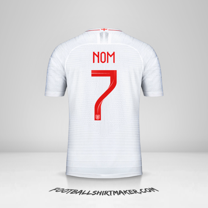 Maillot Angleterre 2018 -  nom - 7