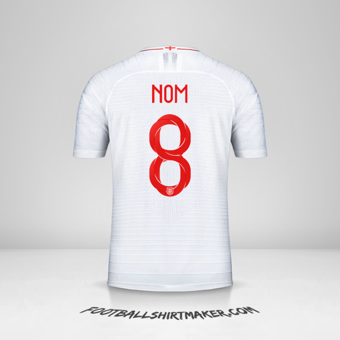 Maillot Angleterre 2018 -  nom - 8