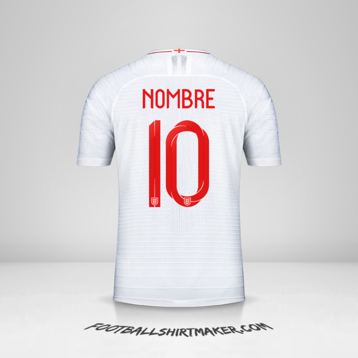 Jersey Inglaterra 2018 -  nombre - 10
