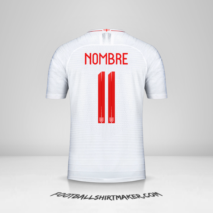 Jersey Inglaterra 2018 -  nombre - 11