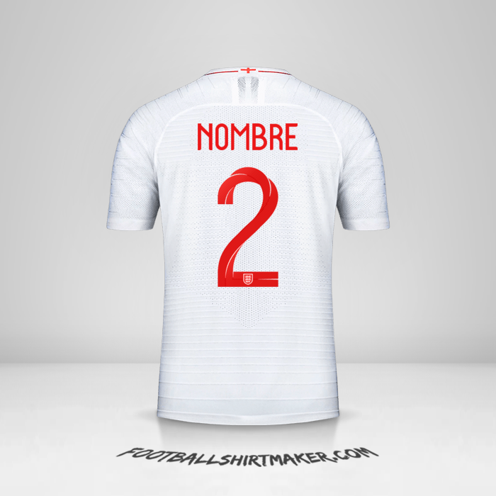 Jersey Inglaterra 2018 -  nombre - 2