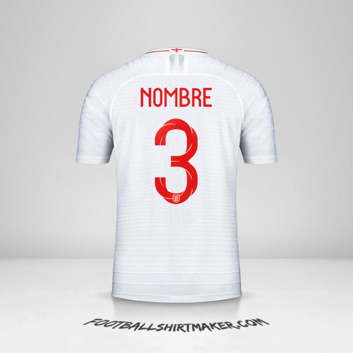 Camiseta Inglaterra 2018 -  nombre - 3