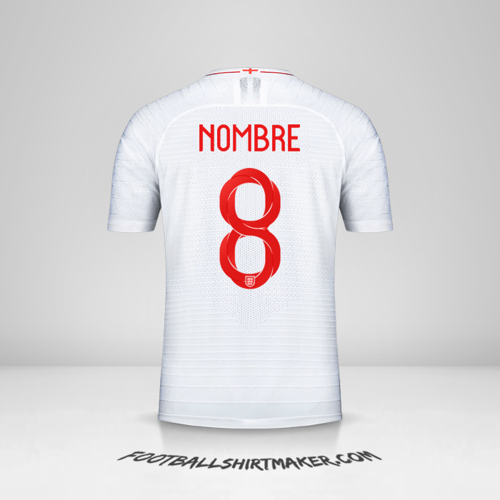 Jersey Inglaterra 2018 -  nombre - 8