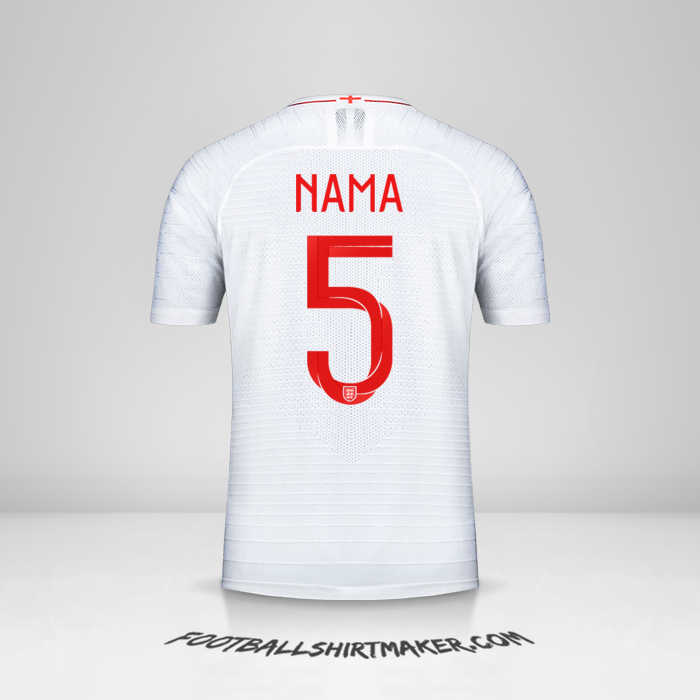 Jersey Inggris 2018 -  nama - 5