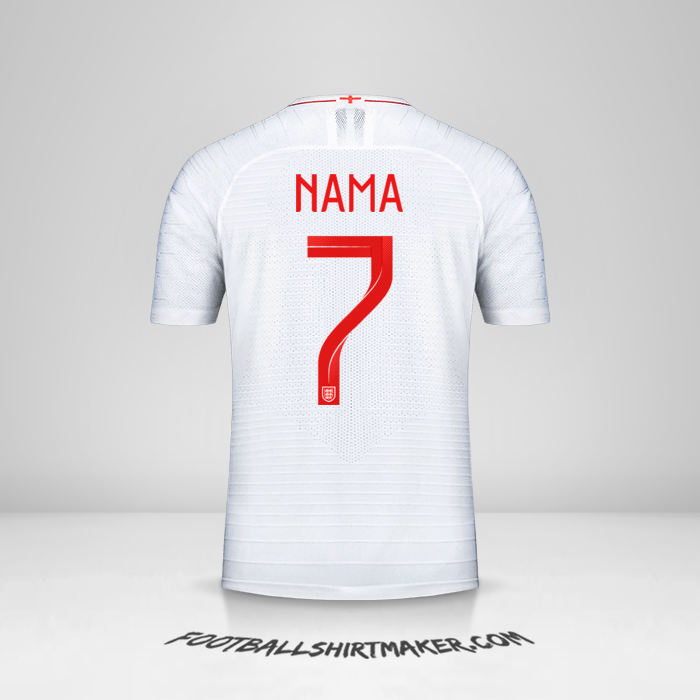 Jersey Inggris 2018 -  nama - 7