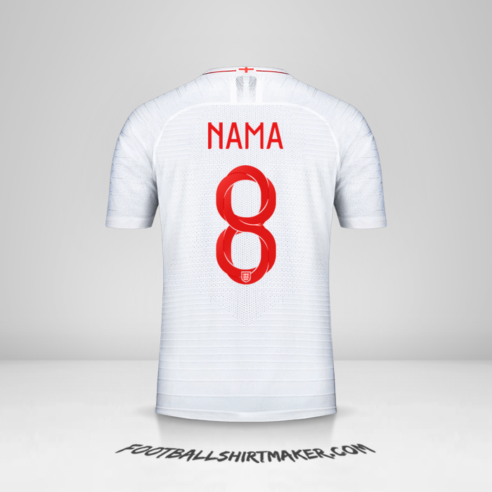 Jersey Inggris 2018 -  nama - 8