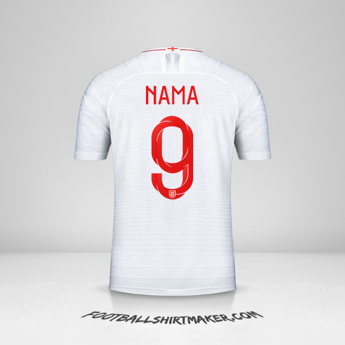 Jersey Inggris 2018 -  nama - 9