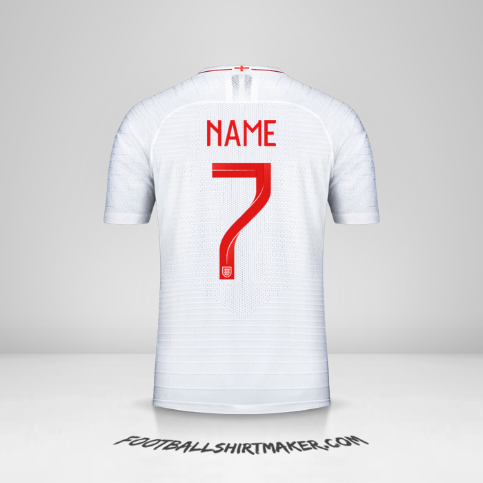 Shirt England 2018 -  name - 7
