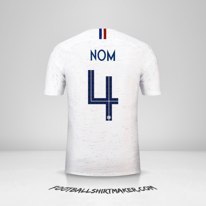 Maillot France 2018 Extérieur -  nom - 4