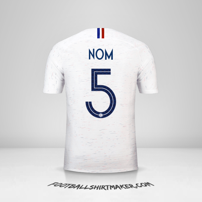 Maillot France 2018 Extérieur -  nom - 5