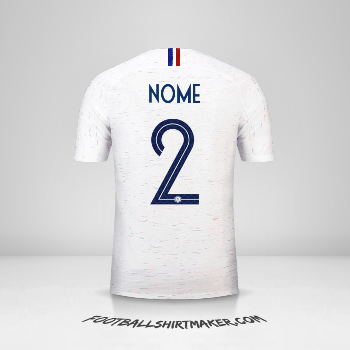 Maglia Francia 2018 Seconda -  nome - 2