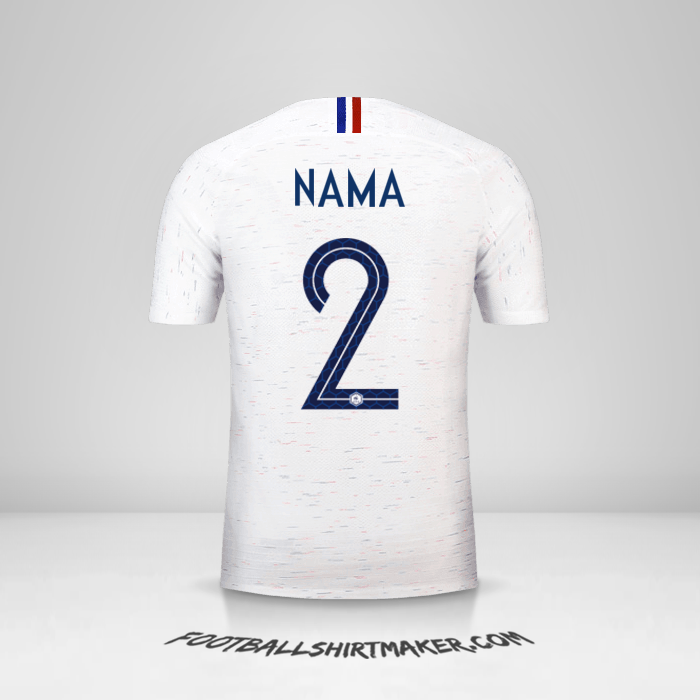Jersey Prancis 2018 Alternatif -  nama - 2