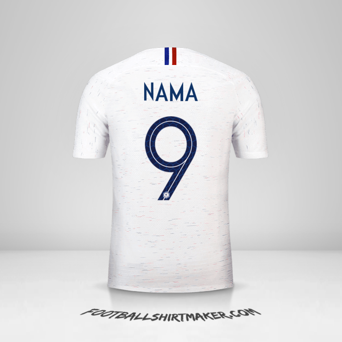 Jersey Prancis 2018 Alternatif -  nama - 9