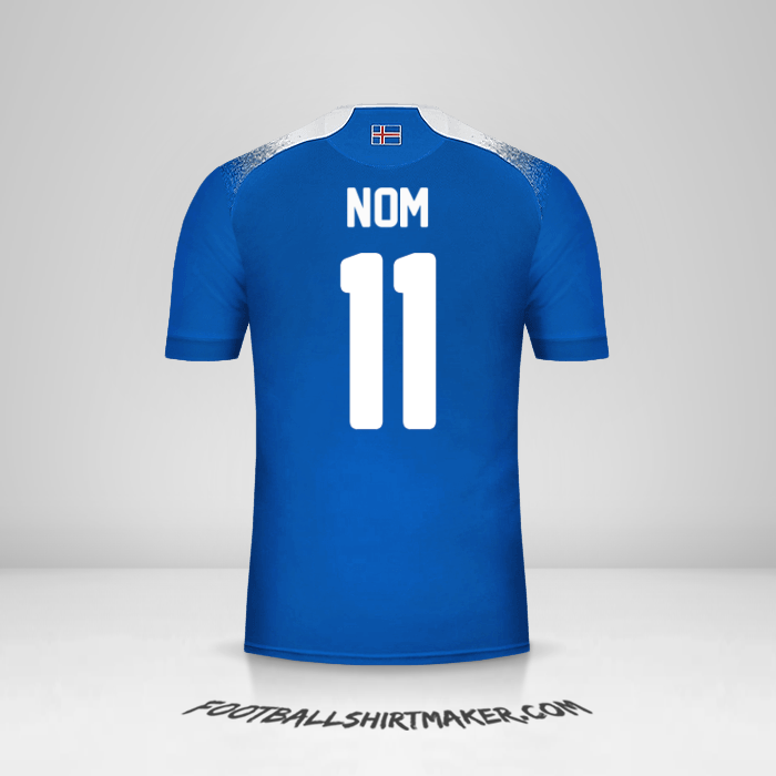 Maillot Islande 2018 -  nom - 11