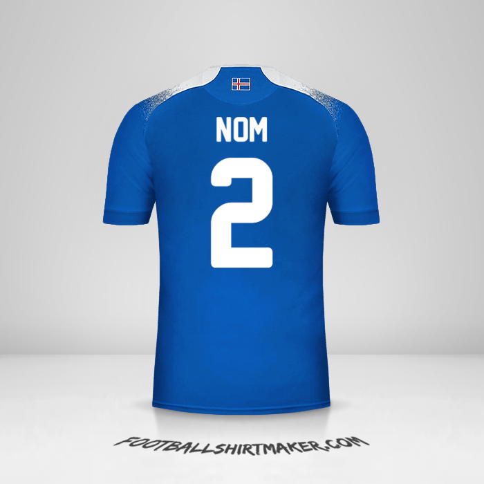 Maillot Islande 2018 -  nom - 2