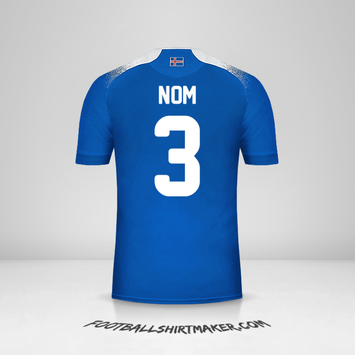 Maillot Islande 2018 -  nom - 3