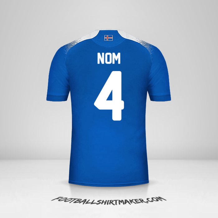 Maillot Islande 2018 -  nom - 4