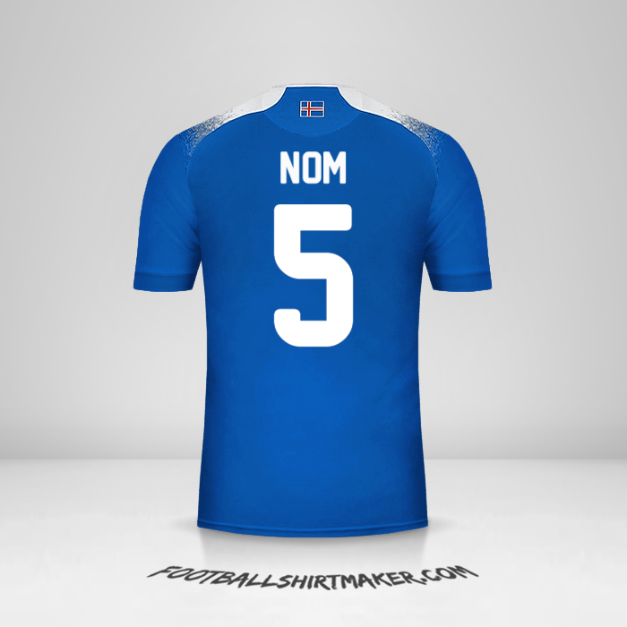 Maillot Islande 2018 -  nom - 5