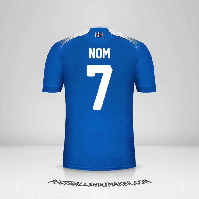Maillot Islande 2018 -  nom - 7