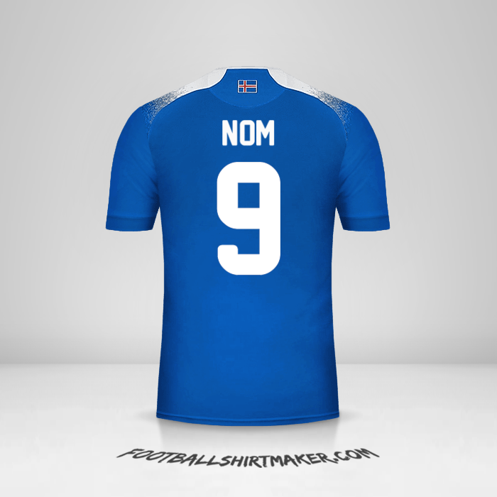 Maillot Islande 2018 -  nom - 9