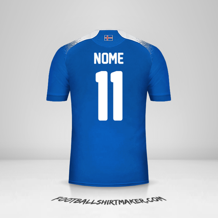 Camisa Islândia 2018 -  nome - 11