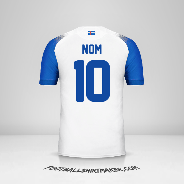 Maillot Islande 2018 Extérieur -  nom - 10