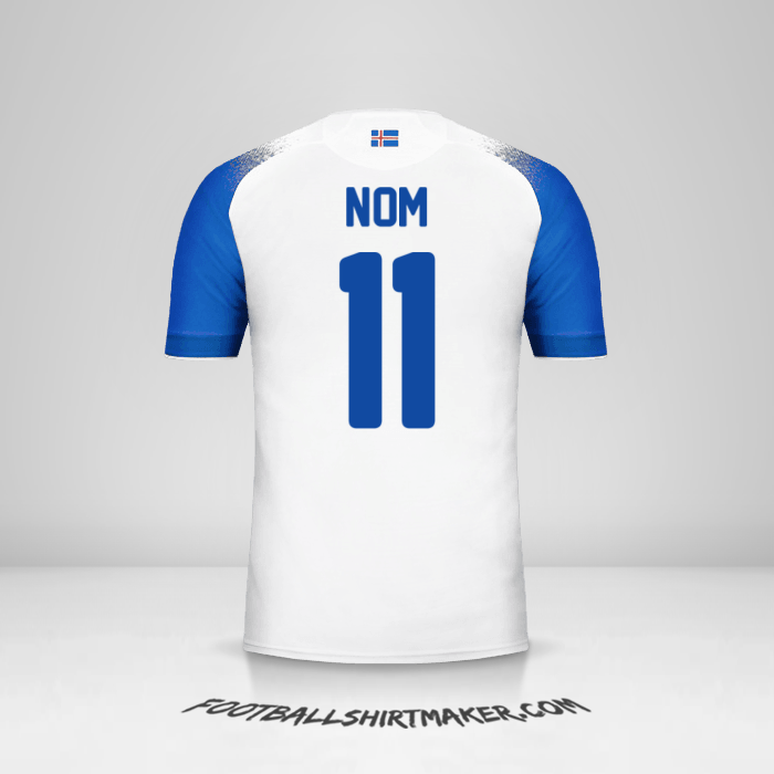 Maillot Islande 2018 Extérieur -  nom - 11
