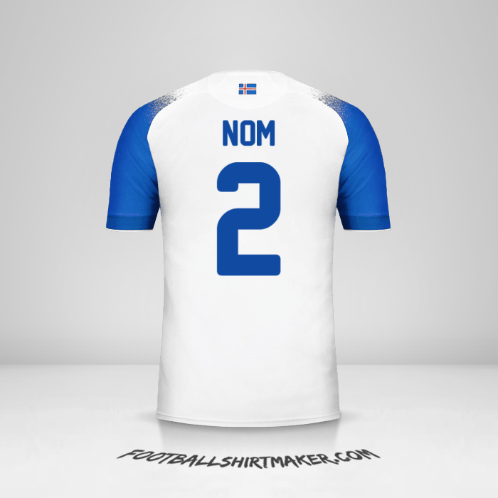 Maillot Islande 2018 Extérieur -  nom - 2