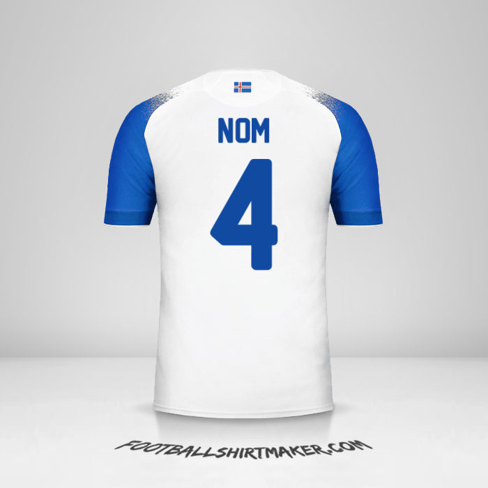 Maillot Islande 2018 Extérieur -  nom - 4