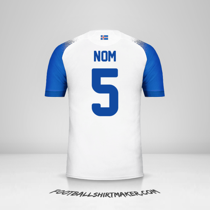 Maillot Islande 2018 Extérieur -  nom - 5