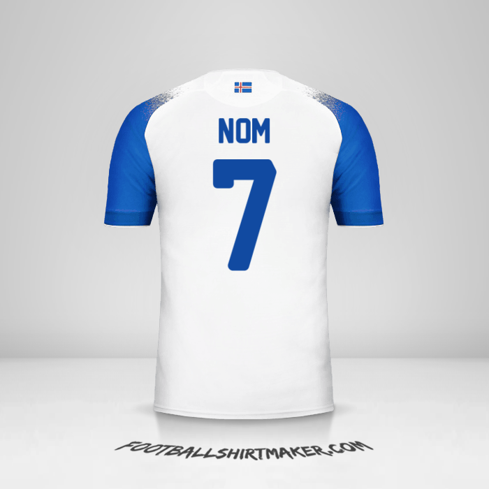 Maillot Islande 2018 Extérieur -  nom - 7