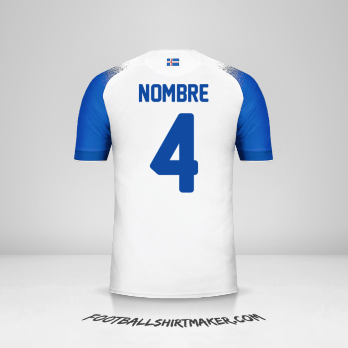 Camiseta Islandia 2018 Visita -  nombre - 4