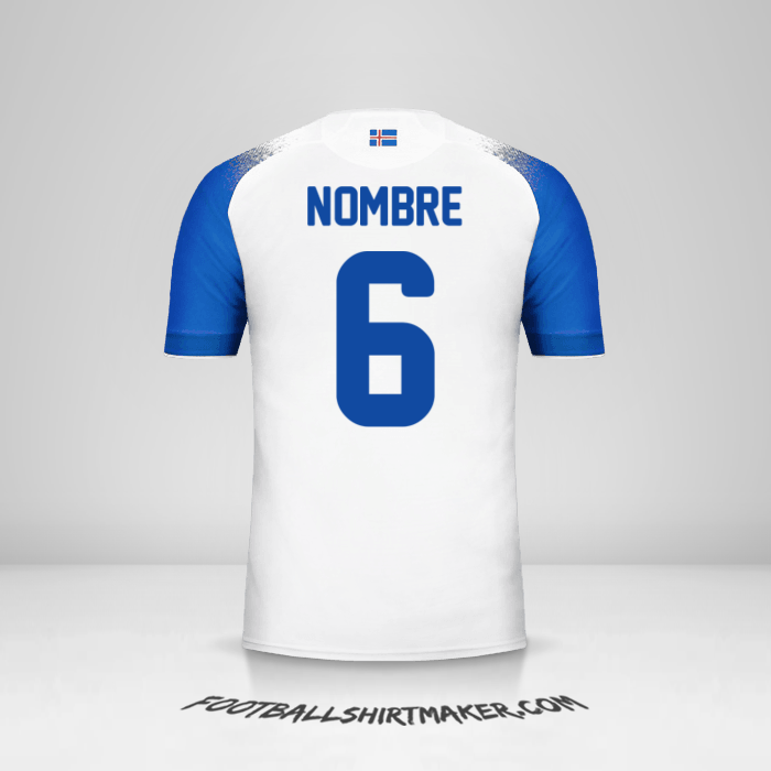 Camiseta Islandia 2018 Visita -  nombre - 6
