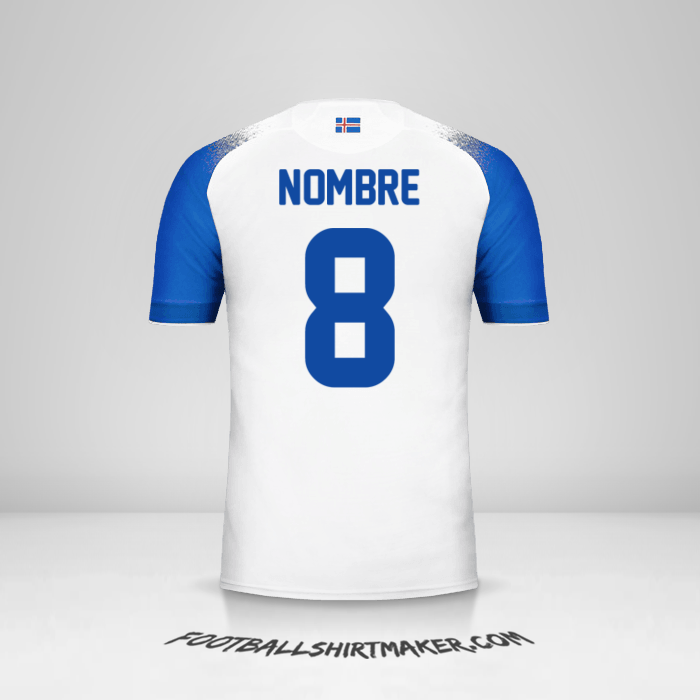 Camiseta Islandia 2018 Visita -  nombre - 8