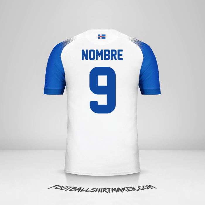 Camiseta Islandia 2018 Visita -  nombre - 9