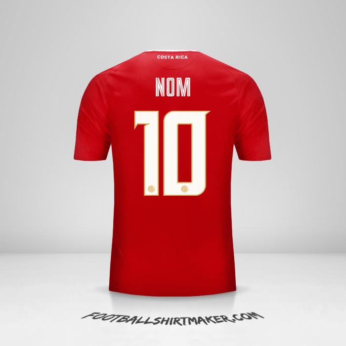Maillot Costa Rica 2018 -  nom - 10