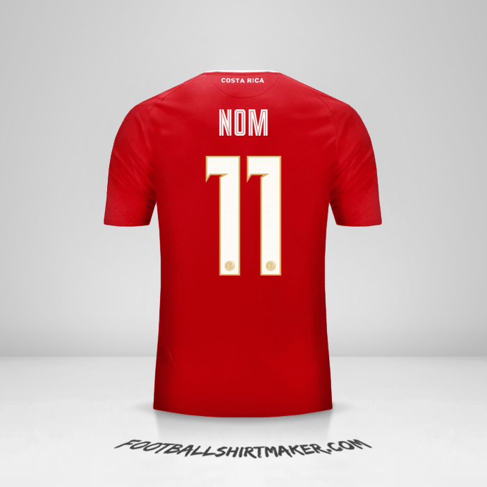 Maillot Costa Rica 2018 -  nom - 11